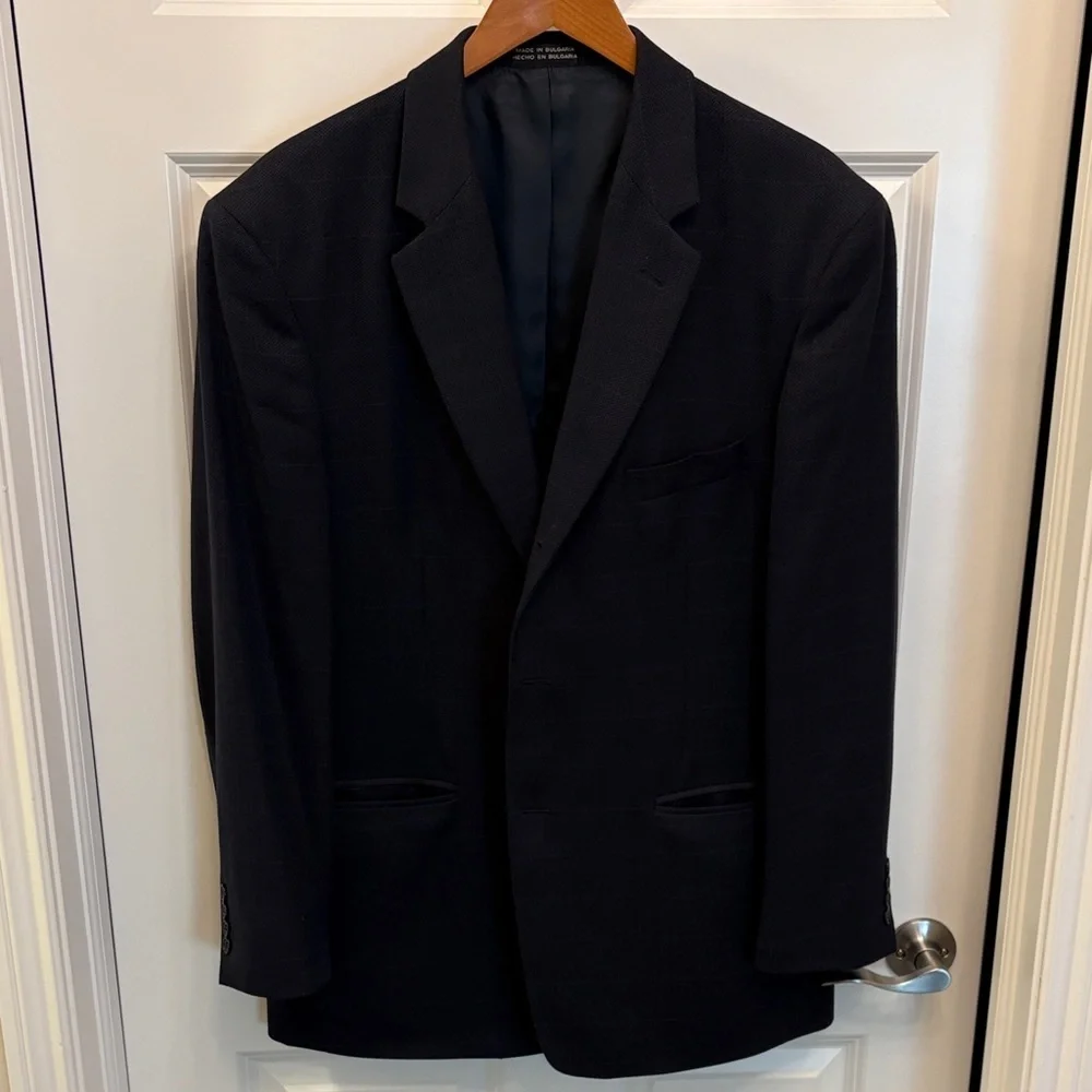 J Ferrar Navy Men's Blazer Sport Coat Suit Jacket 42R